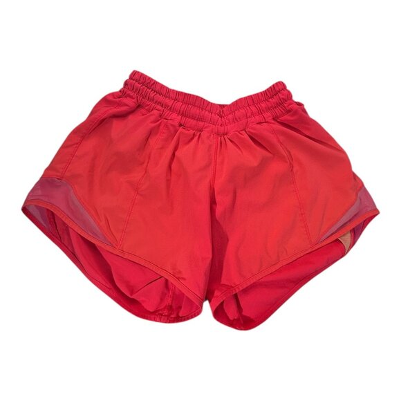Lululemon Hotty Hot Low Rise Shorts 2.5” Neon Red Size 2 Bright Coral - Picture 7 of 11